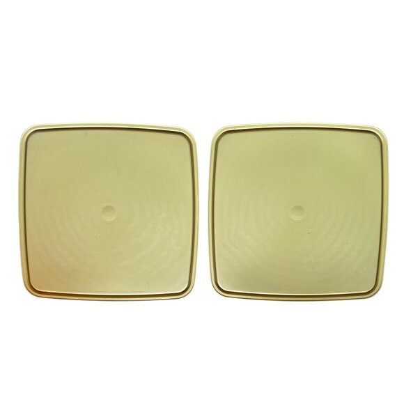 Tupperware Portable Food Set With Insets & Handle - Yellow Plastic Containers - Picture 6 of 12